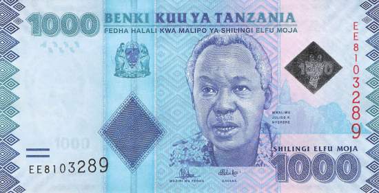 1000 Schillings Tansania P.41b 2015